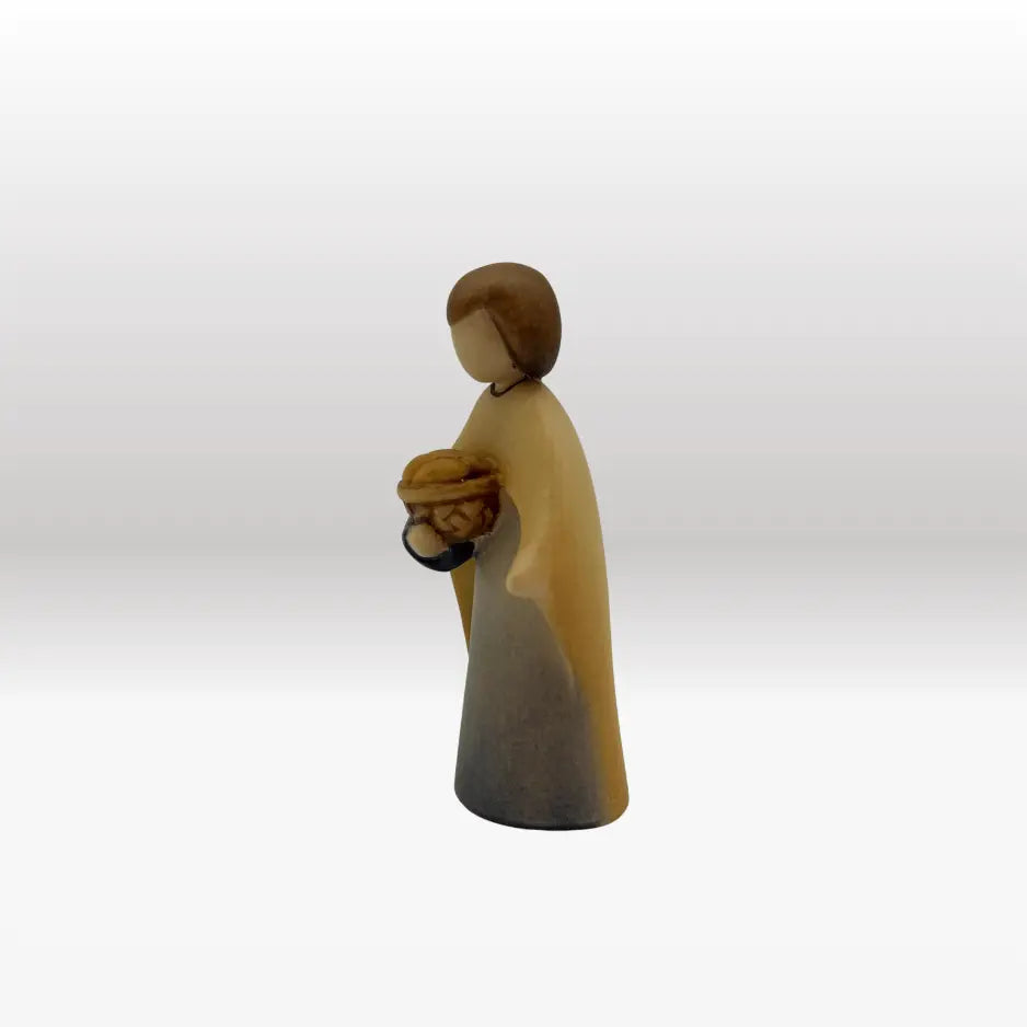 Bub mit Brotkorb von Leonardo bemalt