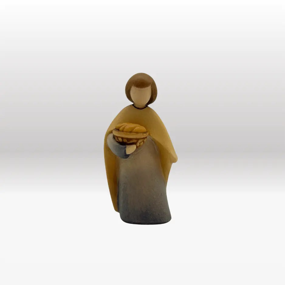 Bub mit Brotkorb von Leonardo bemalt